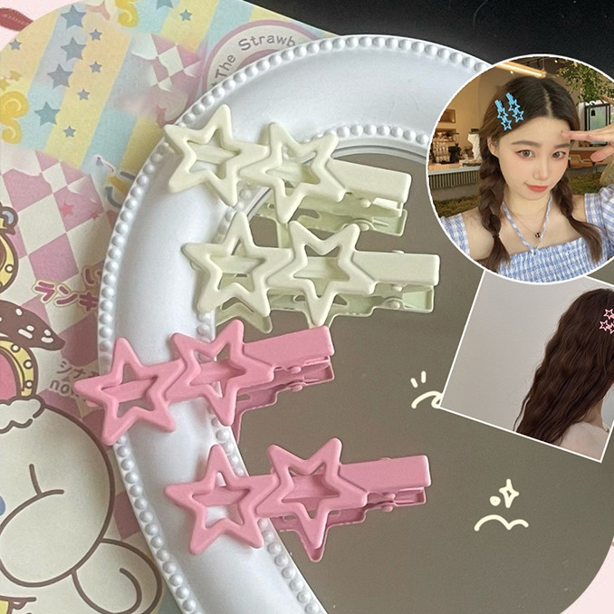 sparklyCreative Pentagramกิ๊บติดผมretro Y2kสไตล์กิ๊บติดผมสาวเผ็ดเครื่องประดับผม