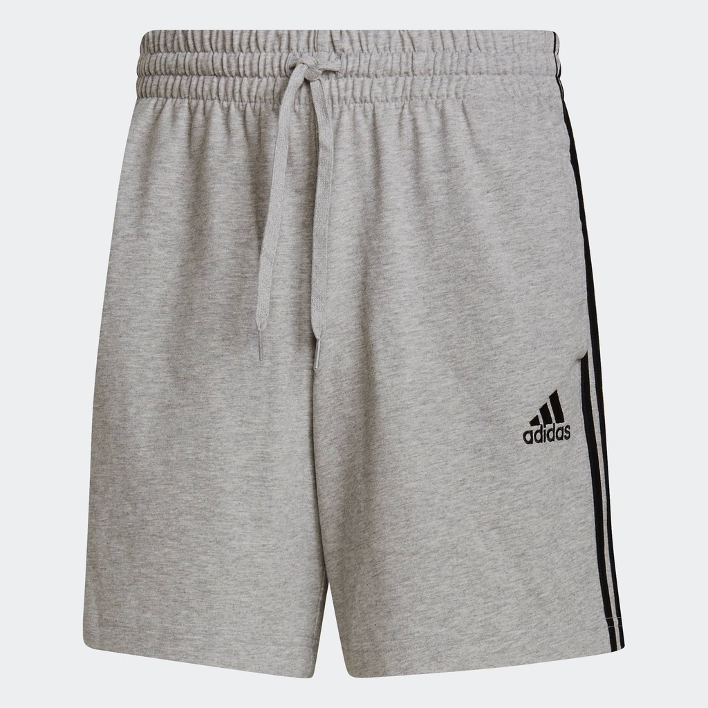 adidas ไลฟ์สไตล์ กางเกงขาสั้น AEROREADY Essentials 3-Stripes ผู้ชาย สีเทา GK9990