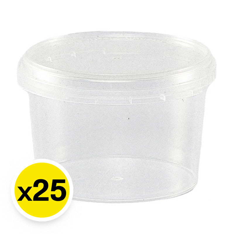 แอดวานซ์ไบโอ กล่องรักษ์โลก กลมใสฝาล็อค 210 มล. x 25 ADVANCE BIO Bio Mat.Round Safe Lock 210 ml x 25