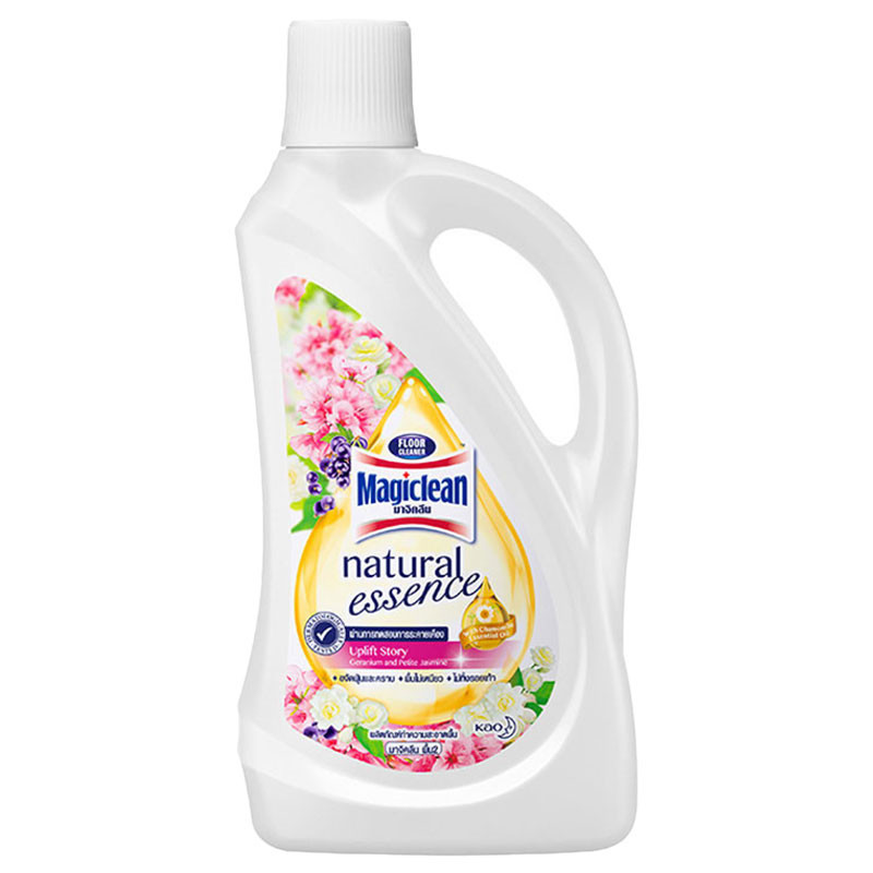 มาจิคลีน เนเชอรัล เอสเซ้นส์ ผลิตภัณฑ์ทำความสะอาดพื้น สีชมพู 800 มล. MAGICLEAN Floor Cleaner Natural 