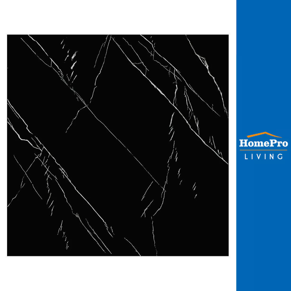 HomePro กระเบื้องพื้น 60X60 ซม. ไดมอนด์ ดำ A 1.44M2 แบรนด์ TARA