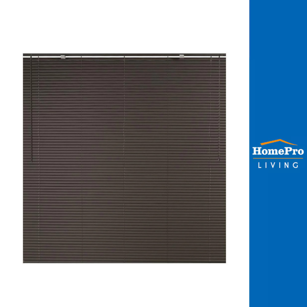 HomePro มู่ลี่ ไวนิล 155X160CM สีน้ำตาลเข้ม แบรนด์ HLS