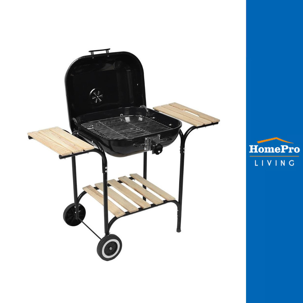 HomePro เตาถ่านย่างบาร์บีคิว BBQ SPRING 22T ฝาอบ สีดำ แบรนด์ SPRING
