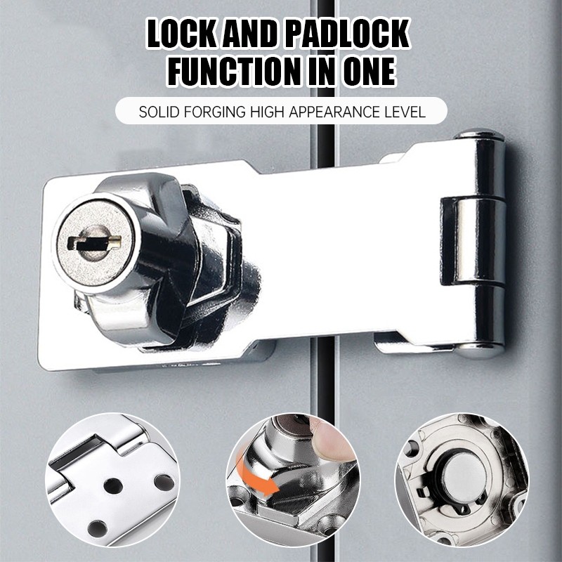 🏠 กุญแจล็อคลิ้นชัก ตู้ ประตู หน้าต่าง บานเลื่อน Safety lock ขนาด 3inches
