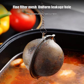 😍COD😍ลูกปรุงรสสแตนเลส ใส่เทศ ผงชงชา ลูกบอลกรอง stainless steel seasoning balls ขนาด 5-9ซม.