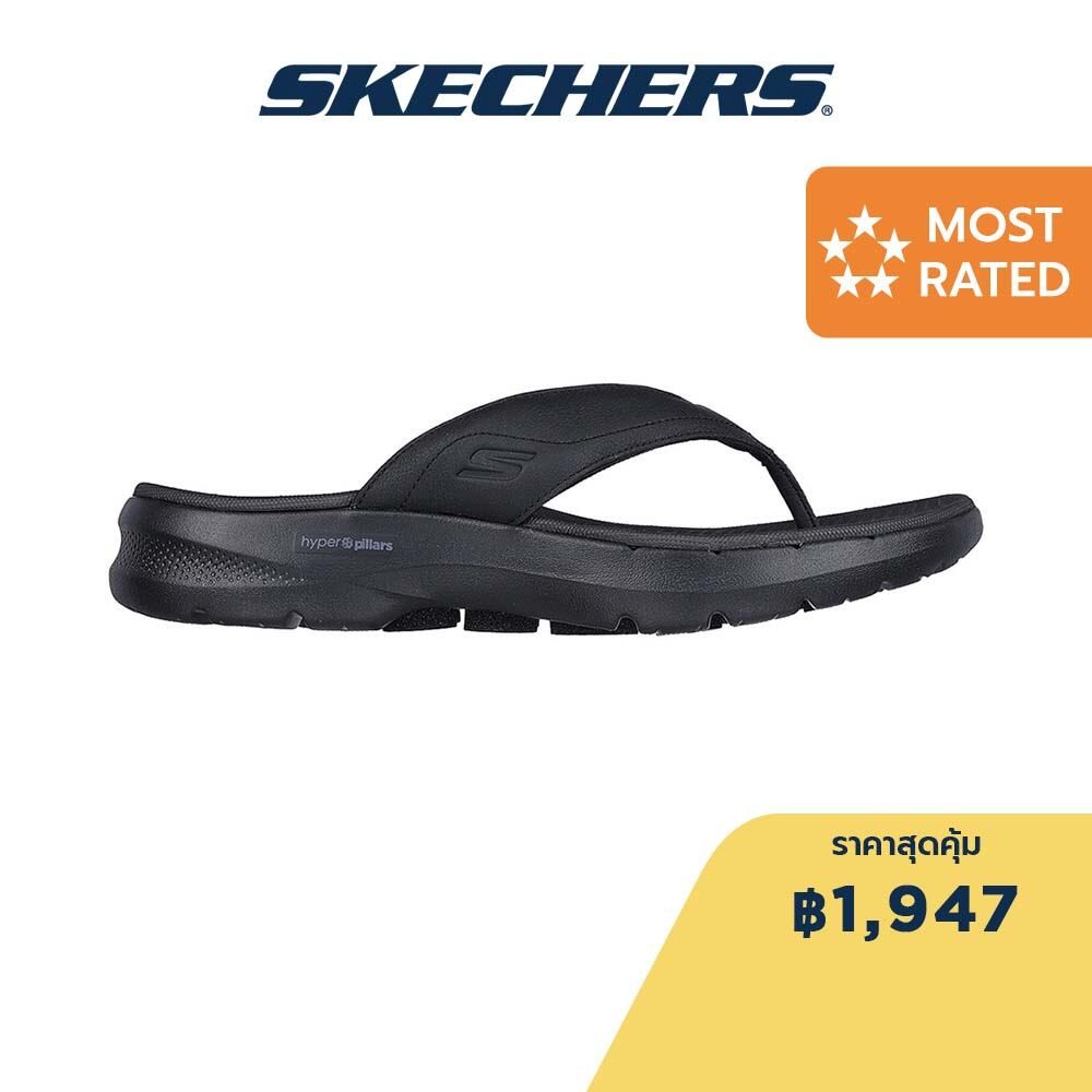 Skechers สเก็ตเชอร์ส รองเท้าแตะผู้ชาย Men Summer Parsdise GOwalk 6 Sandals On-the-GO Sandals Shoes - 894211-BBK