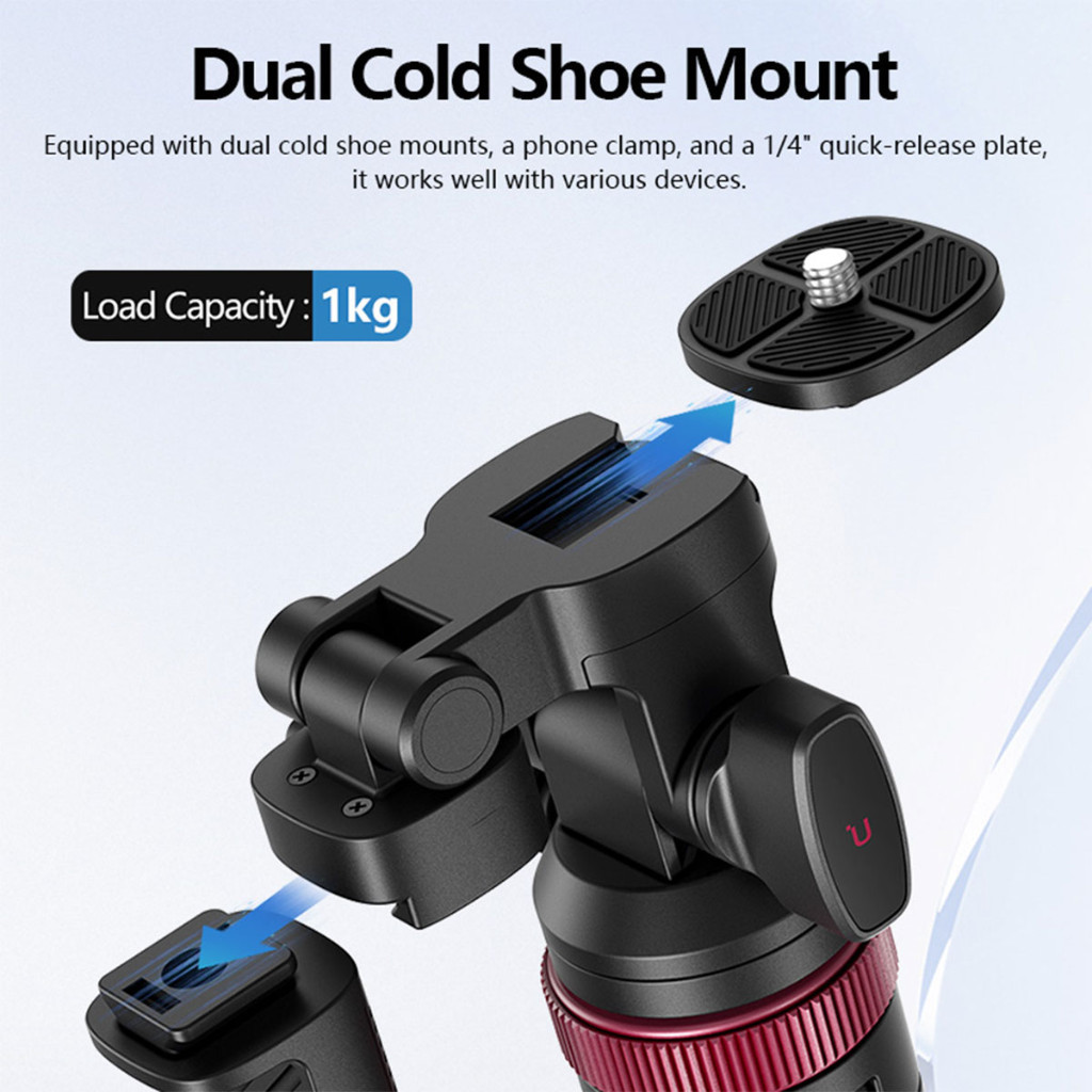 Ulanzi MT78 Monopod Selfie Stick Tripod ไม้เซลฟี่ ขาตั้งกล้อง Dual Cold Shoe รีโมท รับน้ำหนักได้5กก.