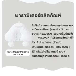 หมอนเด็ก หมอนเด็กทารก หมอนสำหรับเด็ก ปลอบประโลม + รูปทรง ปรับได้สามด้าน หมอนกันสะดุ้ง หมอนหลุมหัวทุย หมอนเด็ก