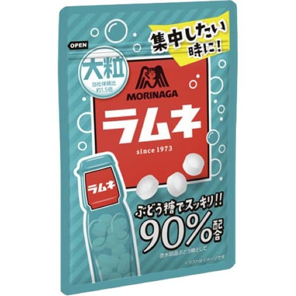 Morinaga Large Ramune 41g Same quality as 29g Ramune, but about 1.5 times larger.Same quality as 29 