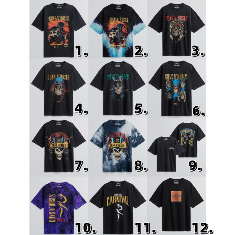 [พร้อมส่ง แท้💯] เสื้อยืด CARNIVAL® x Guns N' Roses T-shirts tee