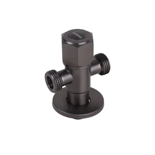 MARINE สต๊อปวาล์ว 3 ทาง สแตนเลส 304 แบบหมุน รุ่น GUN METAL |ZWF|