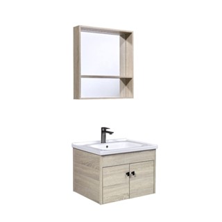 SOSUCO เซ็ตตู้อ่างล้างหน้า 60ซม. พร้อมกระจก และชั้นวางของใต้…