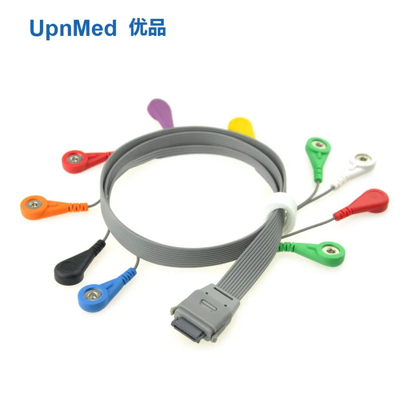 <0>BI-9800 สายตรวจ ECG 10 สาย 26 พิน Snap AHA