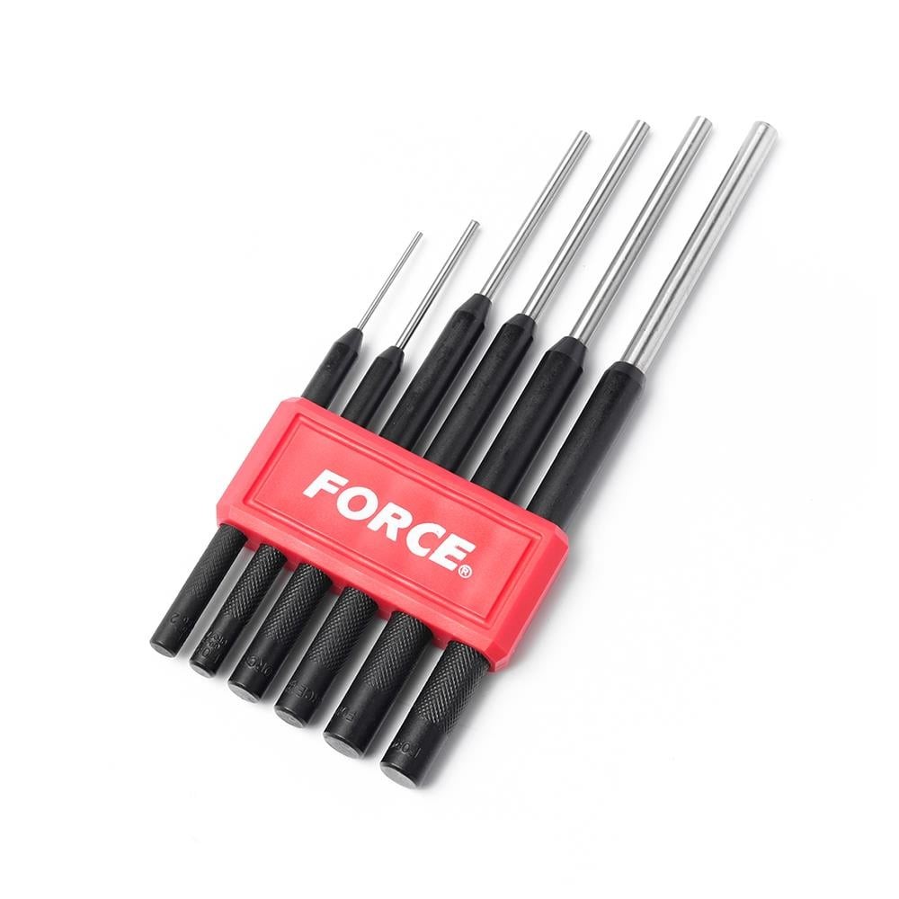 FORCE ชุดเหล็กตอกหัวกลม FORCE 6 ชิ้น/ชุด เครื่องมือช่าง เครื่องมืองานปูน PIN PUNCH SET FORCE 6PCS 
ว