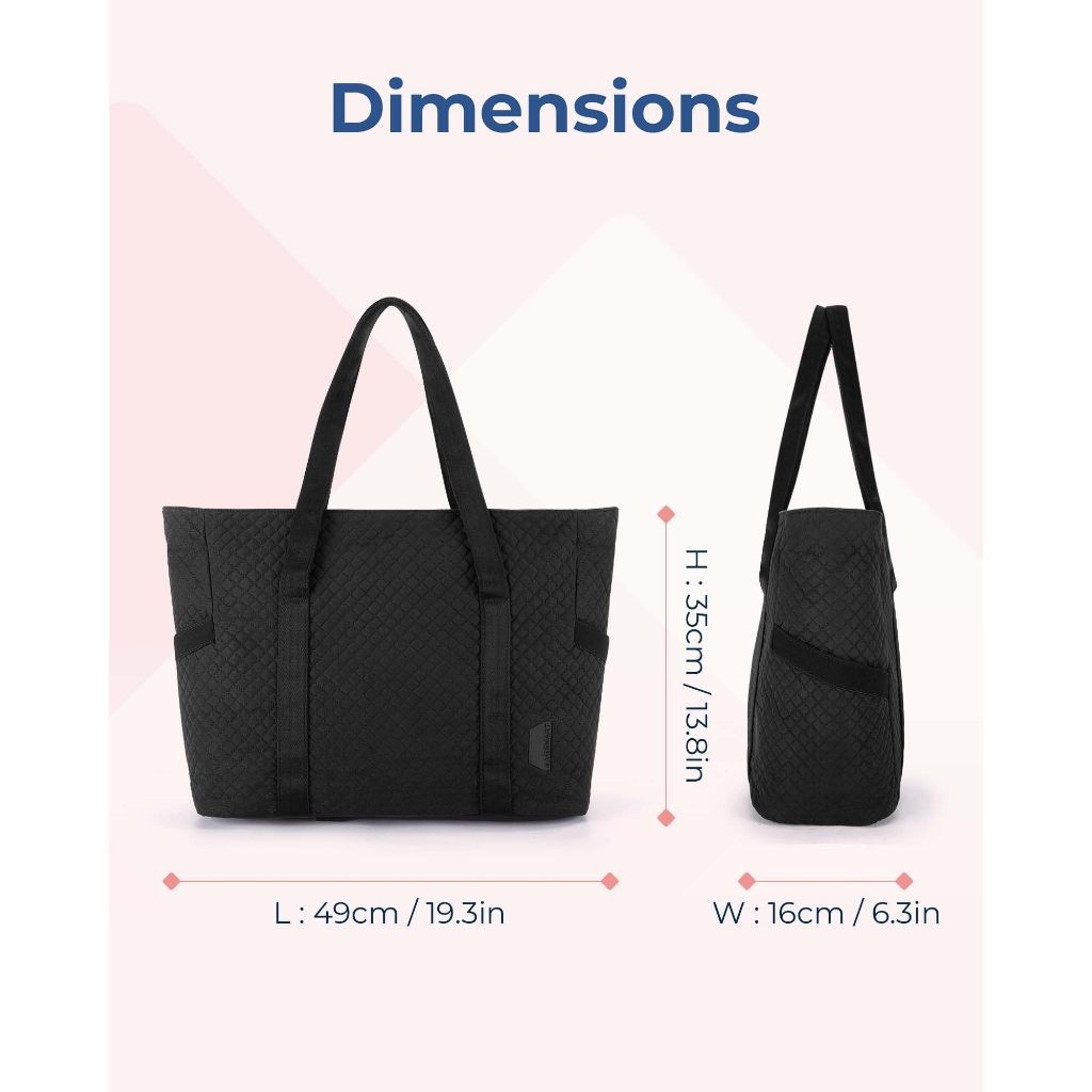 BAGSMART حقيبة توت نسائية كبيرة للسفر — صورة 3