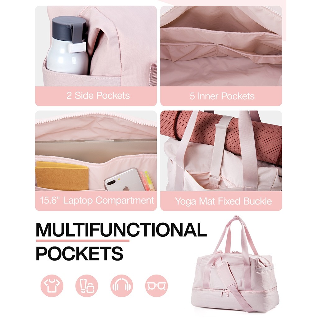 BAGSMART กระเป๋าเดินทาง Duffle กระเป๋ายิม 31L Puffer Tote Bag กระเป๋าเดินทาง Gym bag