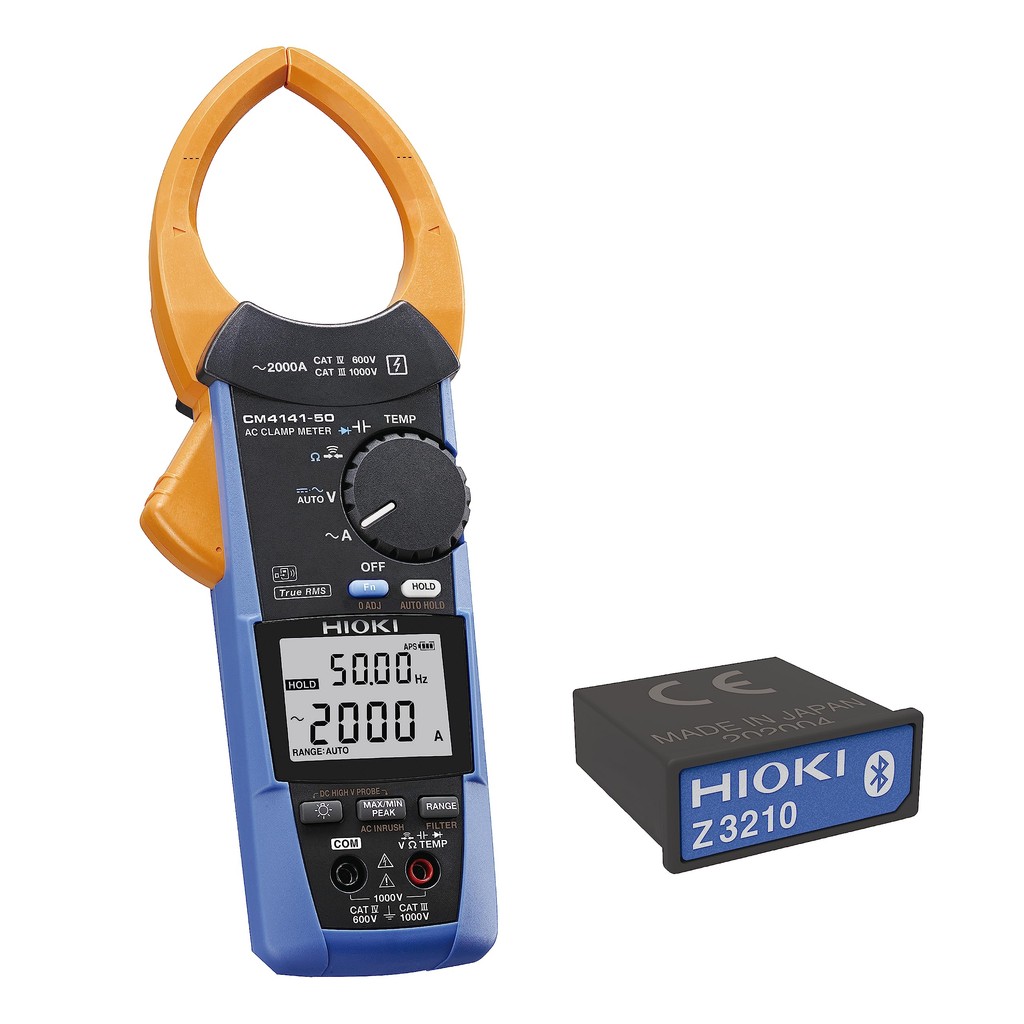 HIOKI (Hioki Electric) AC Clamp Meter CM4141-90 Wireless Adapter Z3210 Set AC 2000A True RMS Made in