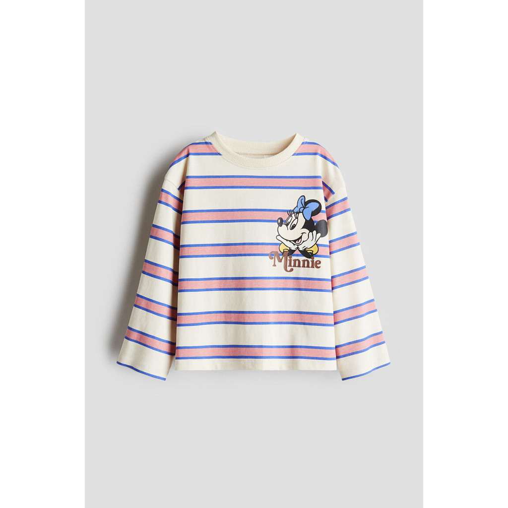 H&M เด็กผู้หญิง เสื้อผ้าคอตตอนแต่งดีเทลลายพิมพ์นูน 1229659_2