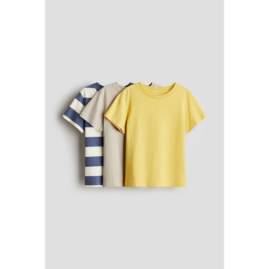 H&M เด็กผู้ชาย 3-pack cotton T-shirts 1267972_2