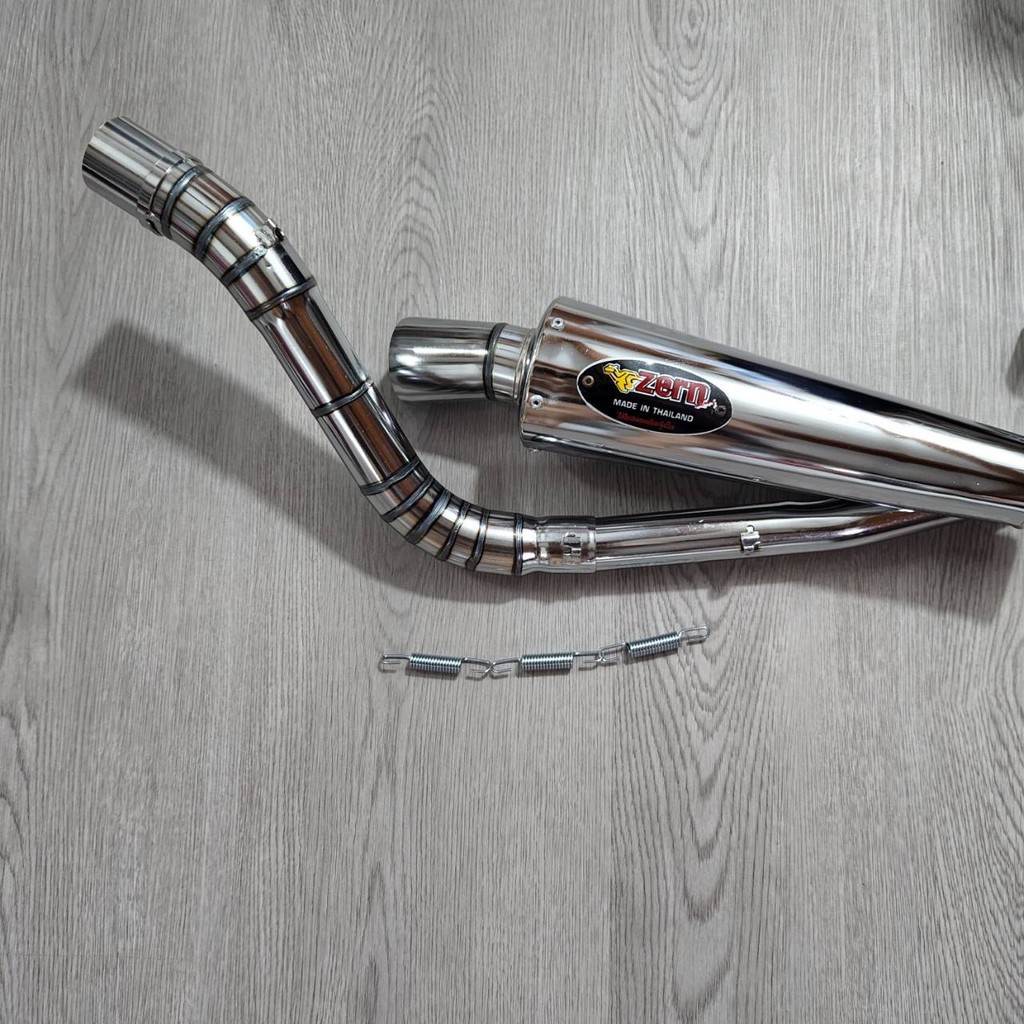 ท่อZ ทรงปลายกรวย ช่างZERN สีเงิน MIO / FINO รุ่นคาร์บู - รูปที่ 2