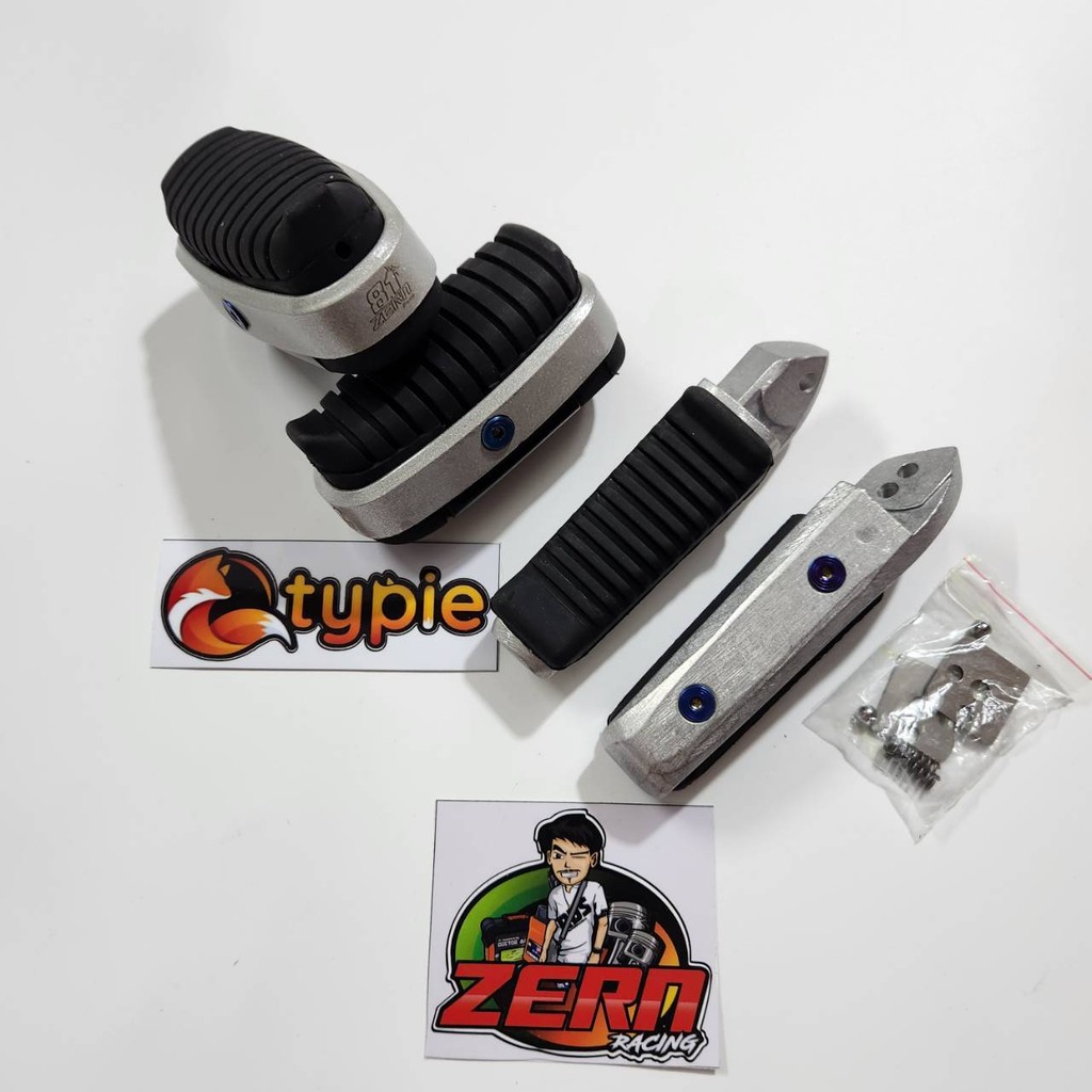 ชุด 2 ชิ้น ZERN8.1 พักเท้าหน้า C125 + พักเท้าหลัง ฮายาเต้  รุ่นน็อตสแตนเลสไทเท เวฟ110i , เวฟ125ปลาวาฬ , เวฟ125R