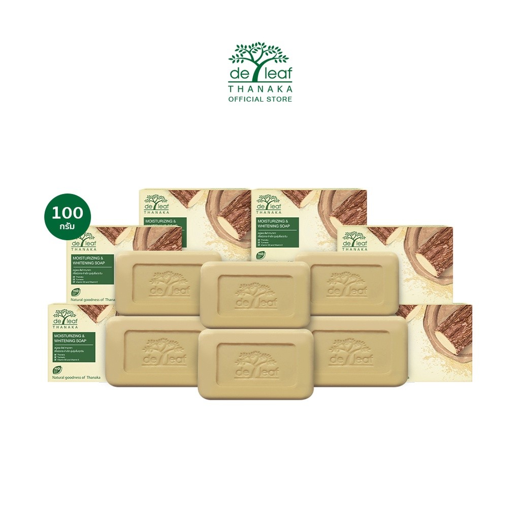 (Normal Price) สบู่เดอ ลีฟ ทานาคา มอยส์เจอร์ไรซิ่งแอนด์ไวท์เทนนิ่ง 100กรัม (12 ก้อน)