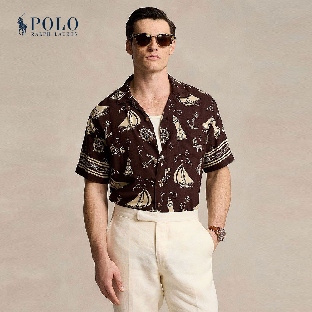 Polo Ralph Lauren เสื้อเชิ้ตผู้ชาย Classic Fit Nautical-Print Camp Shirt รุ่น MNPOWOV1N820824 สีหลากสี