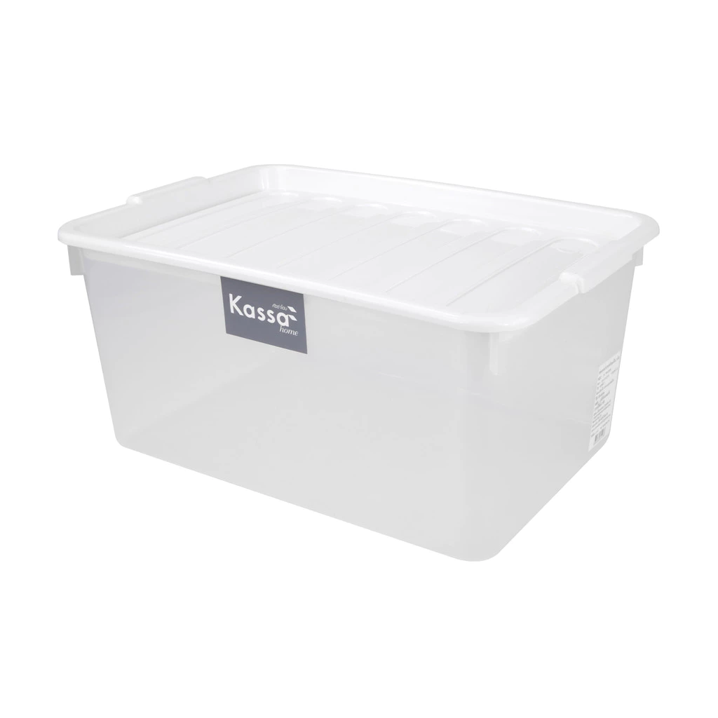 KASSA HOME กล่องอเนกประสงค์พร้อมฝาปิด 23 ลิตร รุ่น PSM-AA-2056 สีขาว