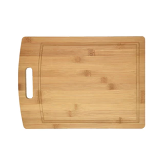 เขียงไม้ไผ่ทรงสี่เหลี่ยมกลาง มีร่อง KASSA HOME รุ่น CB-004 ขนาด 26 x 36 ซม. สีบีช
