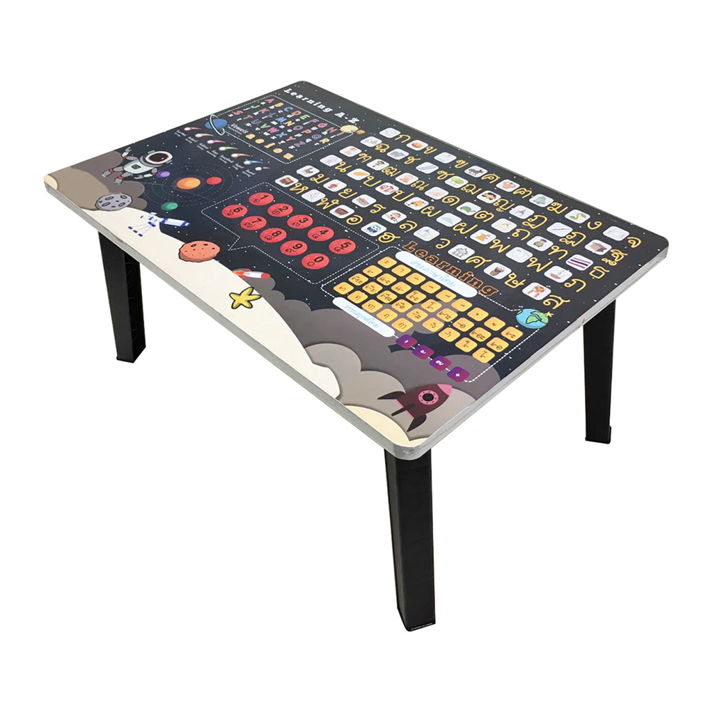 KASSA โต๊ะพับญี่ปุ่นลายอวกาศ รุ่น Space ขนาด 60 x 40 ซม. สีดำ
