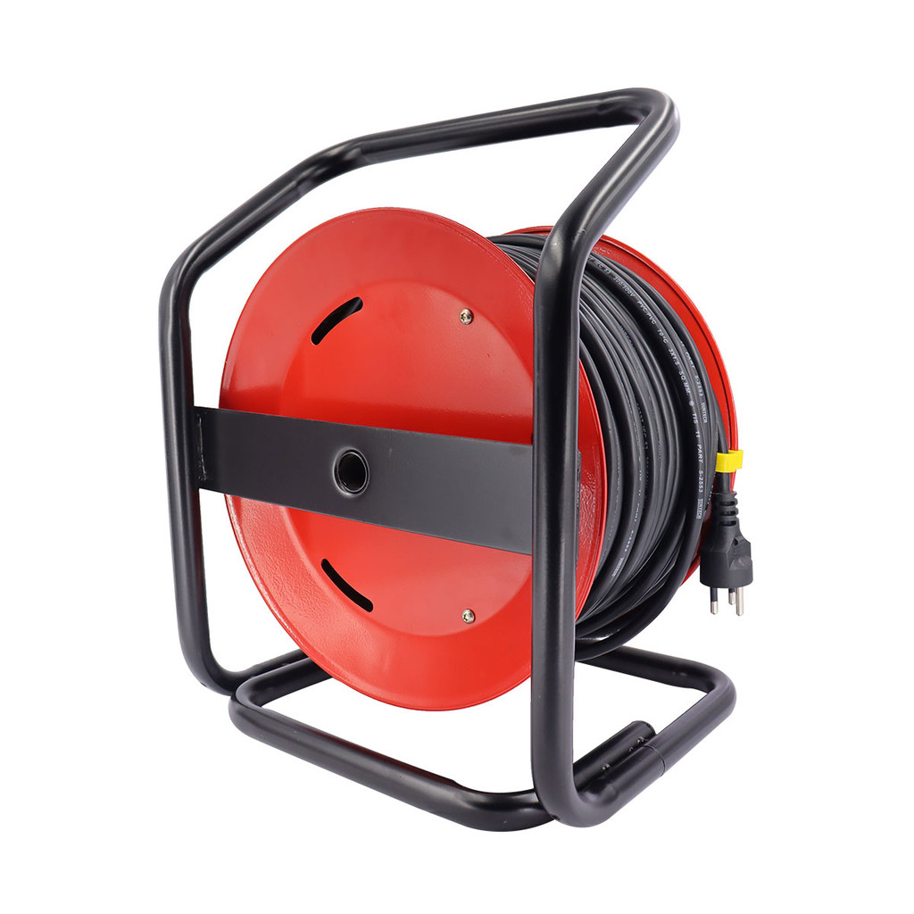 LUZINO ล้อเก็บสายไฟเหล็กพร้อมเบรกเกอร์กันไฟดูด กำลัง 3,600 วัตต์ รุ่น LT-RCBO-1530 ขนาด 30 เมตร ราคา ถูกที่สุด ดีลบีเคเค แกลเลอรีภาพที่ 2