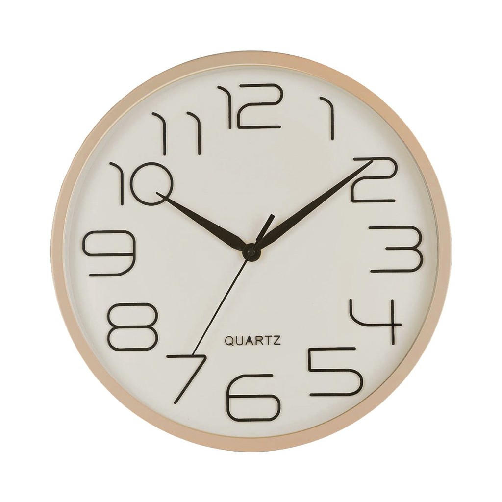 KASSA HOME นาฬิกาแขวนผนังพลาสติก Neat  รุ่น JH6421 ขนาด 30.5 x 4.3 x 30.5 ซม. สีครีม