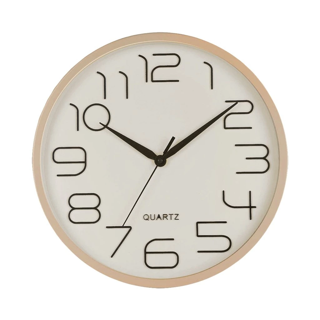 KASSA HOME นาฬิกาแขวนผนังพลาสติก Neat รุ่น JH6421 ขนาด 30.5 x 4.3 x 30.5 ซม. สีครีม