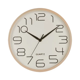 KASSA HOME นาฬิกาแขวนผนังพลาสติก Neat รุ่น JH6421 ขนาด 30.5 x 4.3 x 30.5 ซม. สีครีม