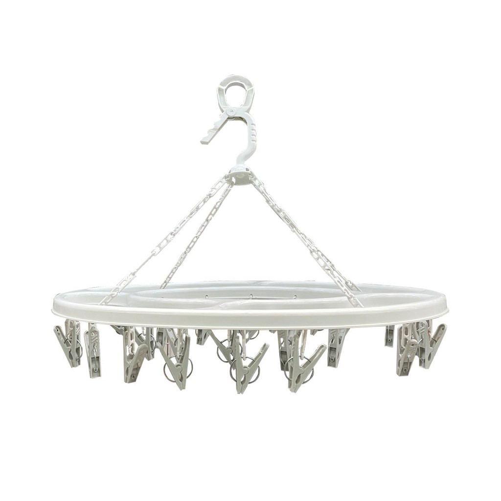 KASSA HOME ห่วงตากผ้าพลาสติก 30 กิ๊บ รุ่น ทรงรี 30 ขนาด 54 x 4 x 40 ซม. สีเทา