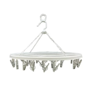 KASSA HOME ห่วงตากผ้าพลาสติก 30 กิ๊บ รุ่น ทรงรี 30 ขนาด 54 x 4 x 40 ซม. สีเทา