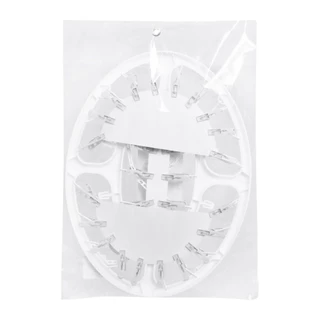 KASSA HOME ห่วงตากผ้าพลาสติก 30 กิ๊บ รุ่น ทรงรี 30 ขนาด 54 x 4 x 40 ซม. สีเทา