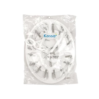 KASSA HOME ห่วงตากผ้าพลาสติก 30 กิ๊บ รุ่น ทรงรี 30 ขนาด 54 x 4 x 40 ซม. สีเทา