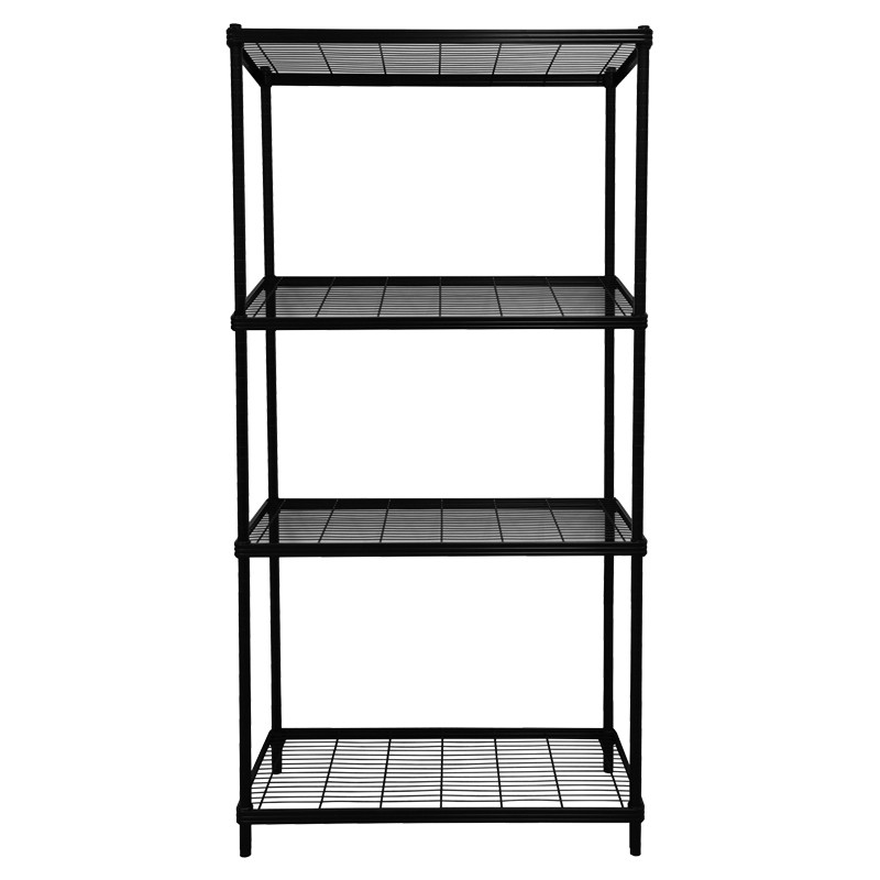 KASSA HOME ชั้นตะแกรงเหล็กอเนกประสงค์ 4 ชั้น รุ่น Linner-WMT ขนาด 90 x 45 x 160 ซม. สีดำ