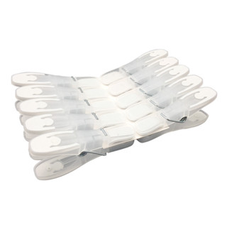 KASSA HOME กิ๊บหนีบผ้า พลาสติก (แพ็ค 10 ชิ้น) สีเทา