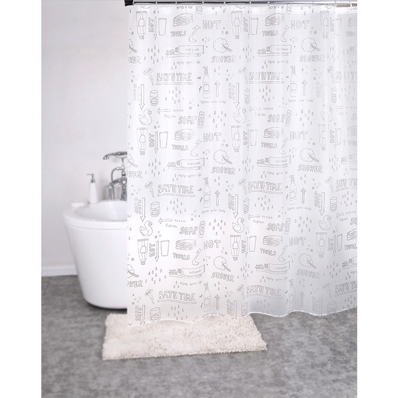 KASSA ผ้าม่านห้องน้ำ PEVA รุ่น SV-PRP14002-1A ขนาด 180 x 180 ซม.