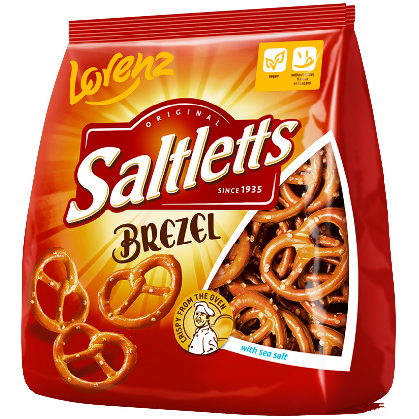 ขนมเพรทเซลขนาดเล็กกรอบอร่อย Lorenz Saltletts Mini Brezel 150G