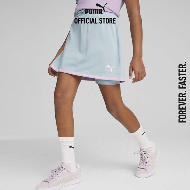 PUMA KIDS - กางเกงกระโปรงเด็กโต CLASSICS Match Point สีฟ้า 62445122