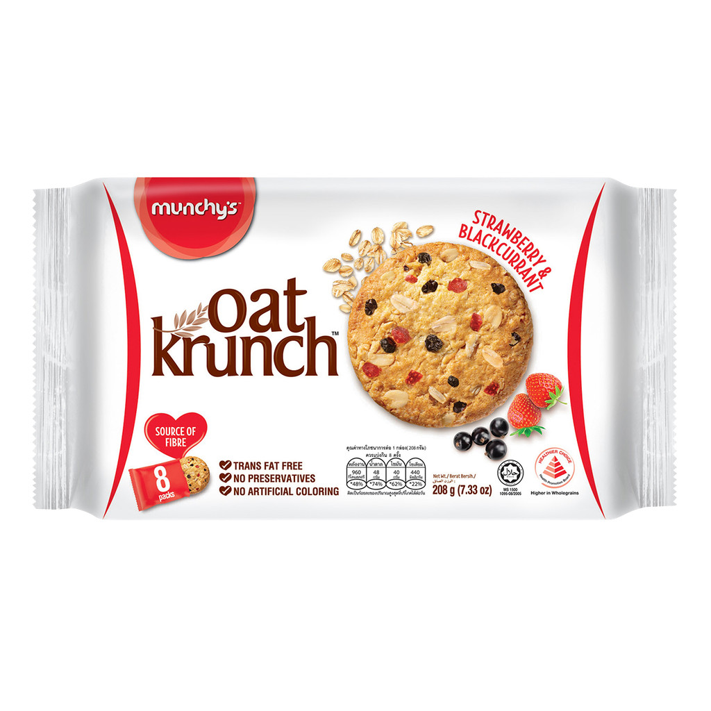 Munchy Oat Krunch Strawberry Blackcurran 208g