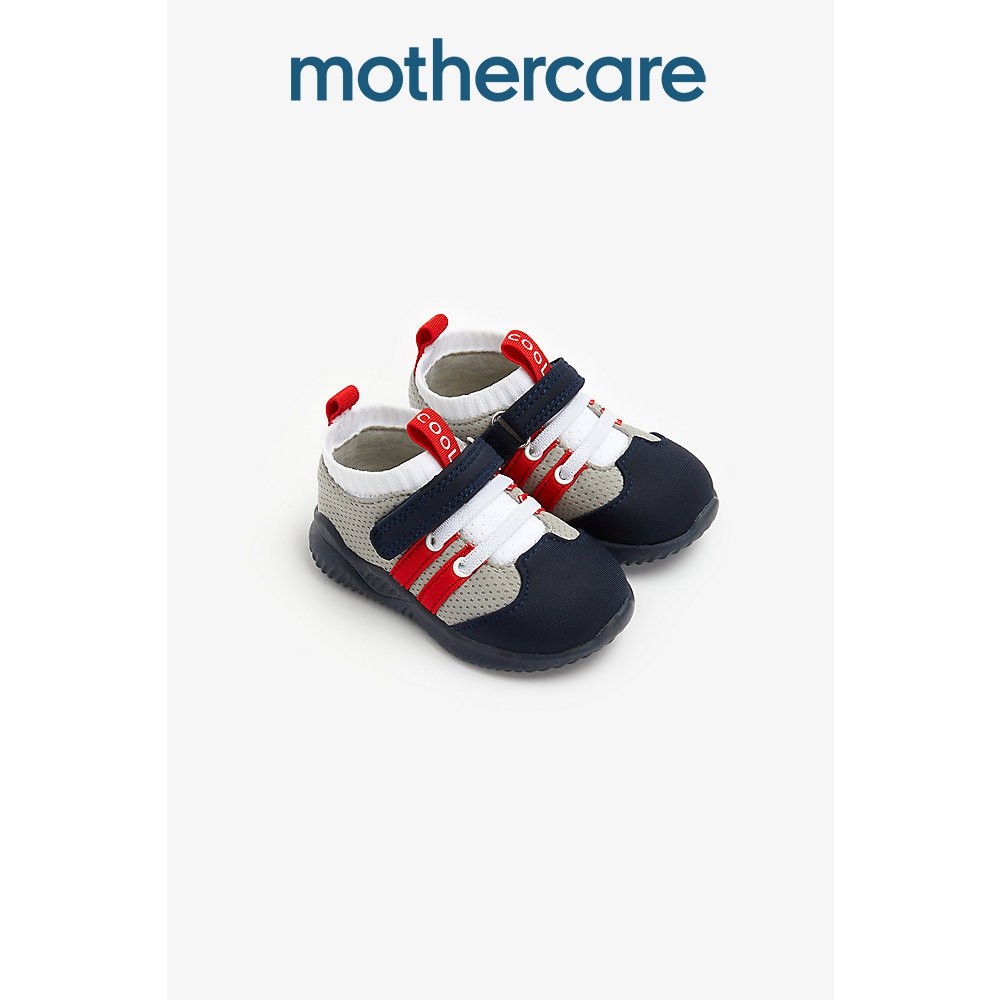 Mothercare first walker red stripe trainers ZA673 รองเท้าเด็กหัดเดิน