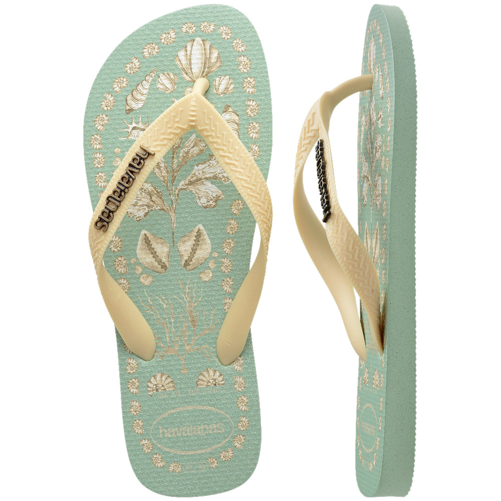 HAVAIANAS รองเท้าแตะ Top Tropicalia Flip Flops GREEN 41497229338U_S5GNXX