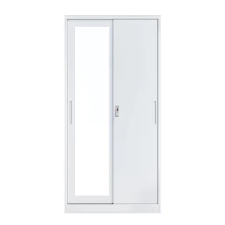 FURDINI ตู้เสื้อผ้าเหล็ก 2 บานเลื่อน KULLEN FYD-G009 สีขาว จัดส่งโดย HomePro