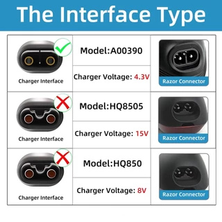 HQ8505/HQ850/A00390 Compatible with Philips Shaver Charger 15V Power Cord Adapter Norelco มีดโกนหนวด อะแดปเตอร์ชาร์จไฟ