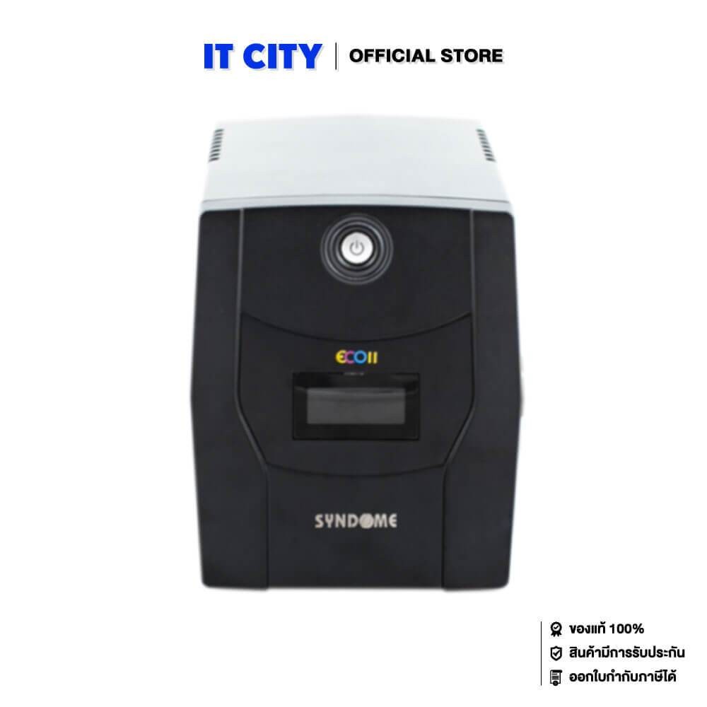 SYNDOME UPS ECOII-1500 LCD (1500VA 900W) (PW1-000504)อุปกรณ์สำรองจ่ายไฟ