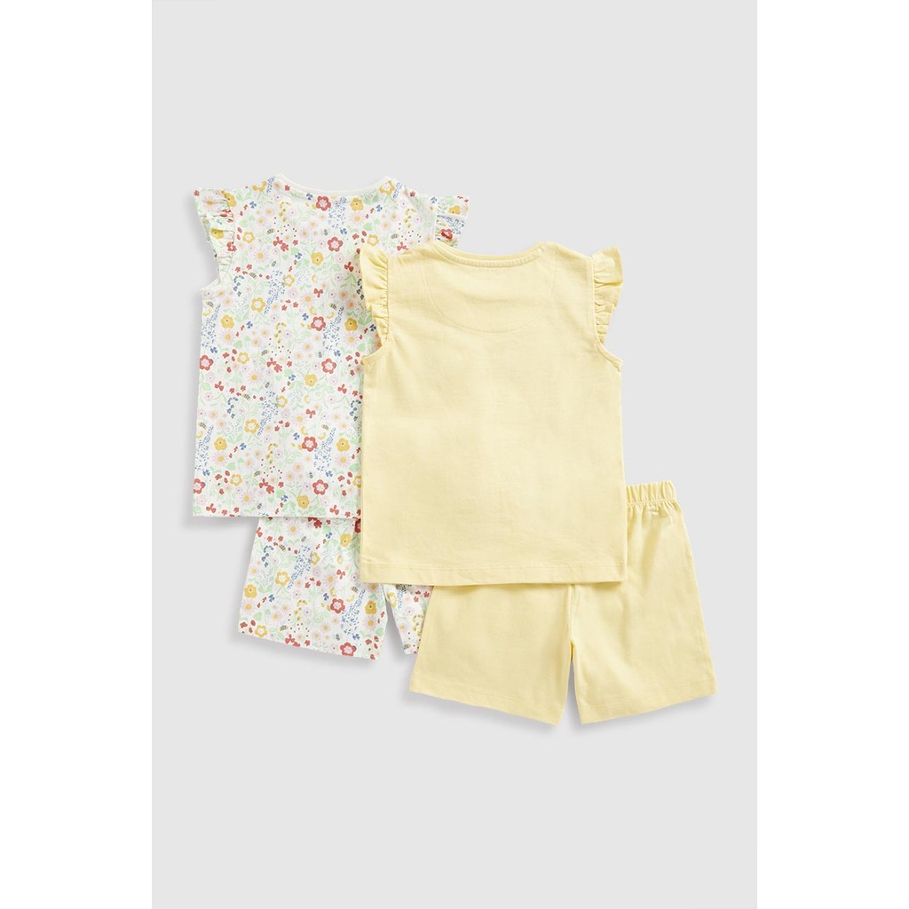 Mothercare بيجاما بنات قصيرة بالزهور (قطعتان) — صورة 3